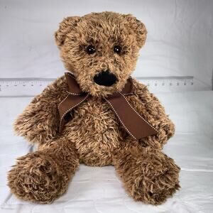 FAO Schwarz Brown Teddy Bear Plush Stuffed Animal Toy 18" Toys R Us